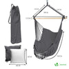 Chaise suspendue hamac avec 2 oreillers Gris - vounat.shop