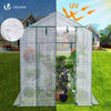Serre de jardin avec etageres et bache PE renforcee 135g/m2 143x143x195cm - vounat.shop