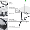 Table de camping pique nique pliable 180cm HDPE blanc - vounat.shop