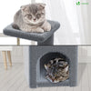 Arbre à Chat 88cm avec Corde Griffoir Plateforme Niche Gris - vounat.shop