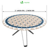 Nappe de table ronde en PVC Tissu non-tissé style ceramique - vounat.shop