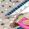 Nappe de table rectangulaire en PVC Tissu non-tissé style ceramique - vounat.shop
