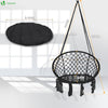 Fauteuil suspendu avec coussin rond noir - vounat.shop
