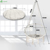 Fauteuil suspendu avec coussin rond beige - vounat.shop