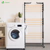 Sechoir a linge etendoir pliable 3 niveaux style bois noir - vounat.shop