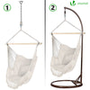 Chaise suspendue hamac avec 2 oreillers Beige - vounat.shop