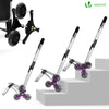 Chariot de courses pliable monte escalier aluminium noir - vounat.shop