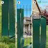 Kit de lamelles occultantes PVC brise vue 150m x 4.7cm avec 300 clips Vert - vounat.shop