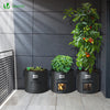 Lot 3 sacs de plantation non tisse avec fenetre velcro et poignee 43L Noir - vounat.shop