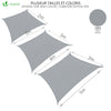 Voile d’ombrage Rectangulaire Imperméable Polyester avec Corde 3x4m Gris - vounat.shop