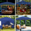 Tonnelle de Jardin 3x3m Pliable avec portes et fenêtres Bleu - vounat.shop