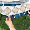 Nappe de table ronde en PVC Tissu non-tissé style ceramique - vounat.shop