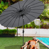Parasol inclinable 270cm Shanghai avec housse de protection gris - vounat.shop