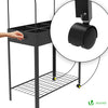 Potager sureleve avec bache PVC 80.5x130x43cm noir - vounat.shop