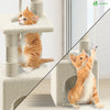 Arbre à Chat 88cm avec Corde Griffoir Plateforme Niche Beige - vounat.shop