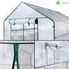 Serre de jardin avec etageres et bache PE renforcee 135g/m2 143x215x195cm - vounat.shop