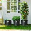 Lot de 5 sacs de plantation non tisse 20L avec poignee Noir - vounat.shop