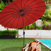 Parasol inclinable 270cm Shanghai avec housse de protection rouge - vounat.shop