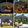 Tonnelle de Jardin 3x3m Pliable avec portes et fenêtres Gris - vounat.shop