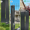 Kit de lamelles occultantes PVC brise vue 150m x 4.7cm avec 300 clips Gris - vounat.shop