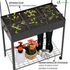 Potager sureleve avec bache PVC 80.5x130x43cm noir - vounat.shop