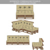 Lot de 4 Coussins pour palettes en bois beige - vounat.shop