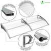 Auvent de porte marquise 200x80 cm transparent en Polycarbonate anti UV - vounat.shop