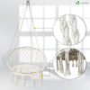 Fauteuil suspendu avec coussin rond beige - vounat.shop