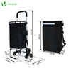 Chariot de courses pliable monte escalier aluminium avec sac isotherme noir - vounat.shop