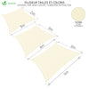 Voile d’ombrage Rectangulaire Imperméable Polyester avec Corde 3x5m Beige - vounat.shop