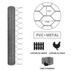 Grillage a poule avec fils 13mm en PVC gaine gris 1x25M - vounat.shop