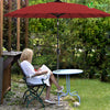 Parasol inclinable 270cm Shanghai avec housse de protection rouge - vounat.shop