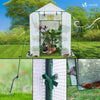 Serre de jardin avec etageres et bache PE renforcee 135g/m2 143x215x195cm - vounat.shop