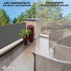 Brise vue occultant en HDPE 230g/m² 1x10m avec attaches de fixation gris - vounat.shop