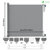 Barriere de securite retractable enfant 180cm gris - vounat.shop