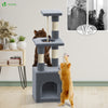 Arbre à Chat 88cm avec Corde Griffoir Plateforme Niche Gris - vounat.shop