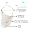 Chaise suspendue hamac avec 2 oreillers Beige - vounat.shop