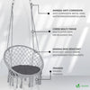 Fauteuil suspendu avec coussin rond gris - vounat.shop