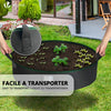 Lot de 3 sacs de plantation non tisse 200L avec poignee Noir - vounat.shop
