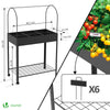 Potager sureleve avec bache PVC 80.5x130x43cm noir - vounat.shop
