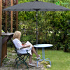 Parasol inclinable 270cm Shanghai avec housse de protection gris - vounat.shop