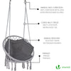 Fauteuil suspendu avec coussin gris - vounat.shop