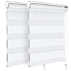 Lot de 2 Store enrouleur jour nuit double 80x150cm Blanc - vounat.shop
