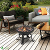 Brasero exterieur avec couvercle en acier noir - vounat.shop