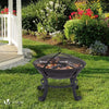 Brasero exterieur avec couvercle en acier noir - vounat.shop