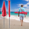 Parasol rectangulaire 2x1.25m avec housse de protection rouge - VOUNOT