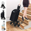 Chariot de courses pliable monte escalier style oxford noir - VOUNOT